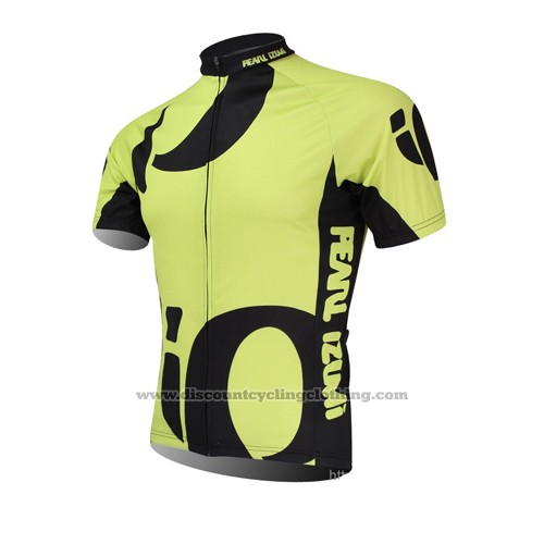 2015 Cycling Jersey Pearl Izumi Black and Green Short Sleeve and Bib Short